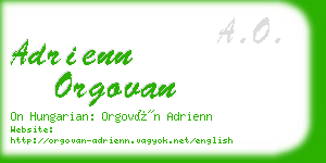 adrienn orgovan business card